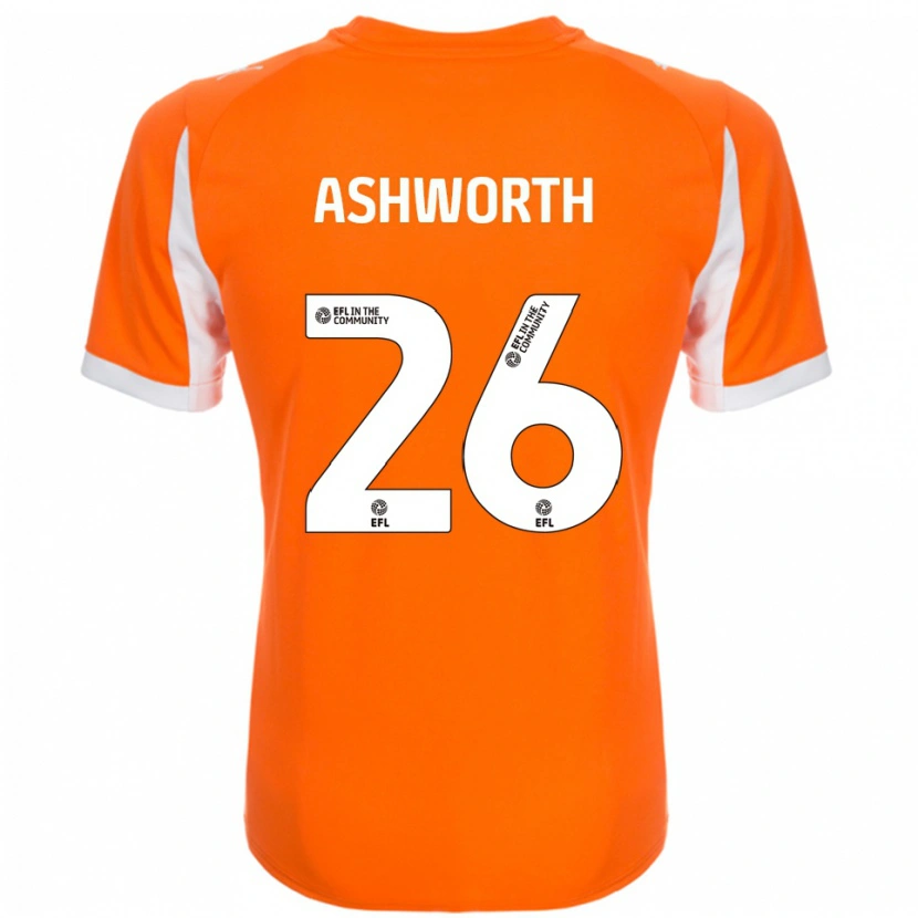 Danxen Hombre Camiseta Zac Ashworth #26 Naranja Blanco 1ª Equipación 2025/26 La Camisa México