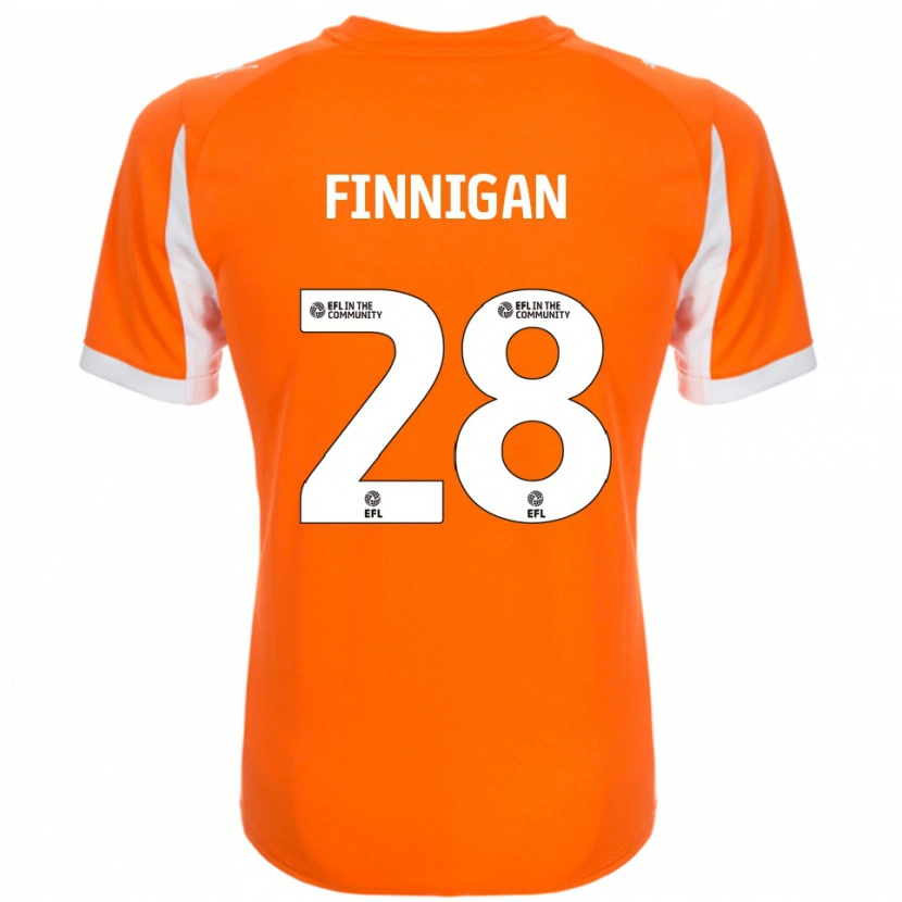 Danxen Hombre Camiseta Ryan Finnigan #28 Naranja Blanco 1ª Equipación 2025/26 La Camisa México