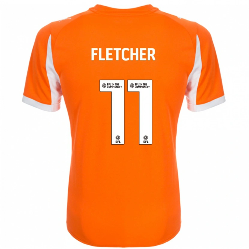 Danxen Hombre Camiseta Ashley Fletcher #11 Naranja Blanco 1ª Equipación 2025/26 La Camisa México