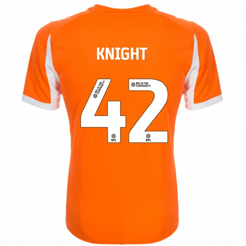 Danxen Hombre Camiseta Spencer Knight #42 Naranja Blanco 1ª Equipación 2025/26 La Camisa México