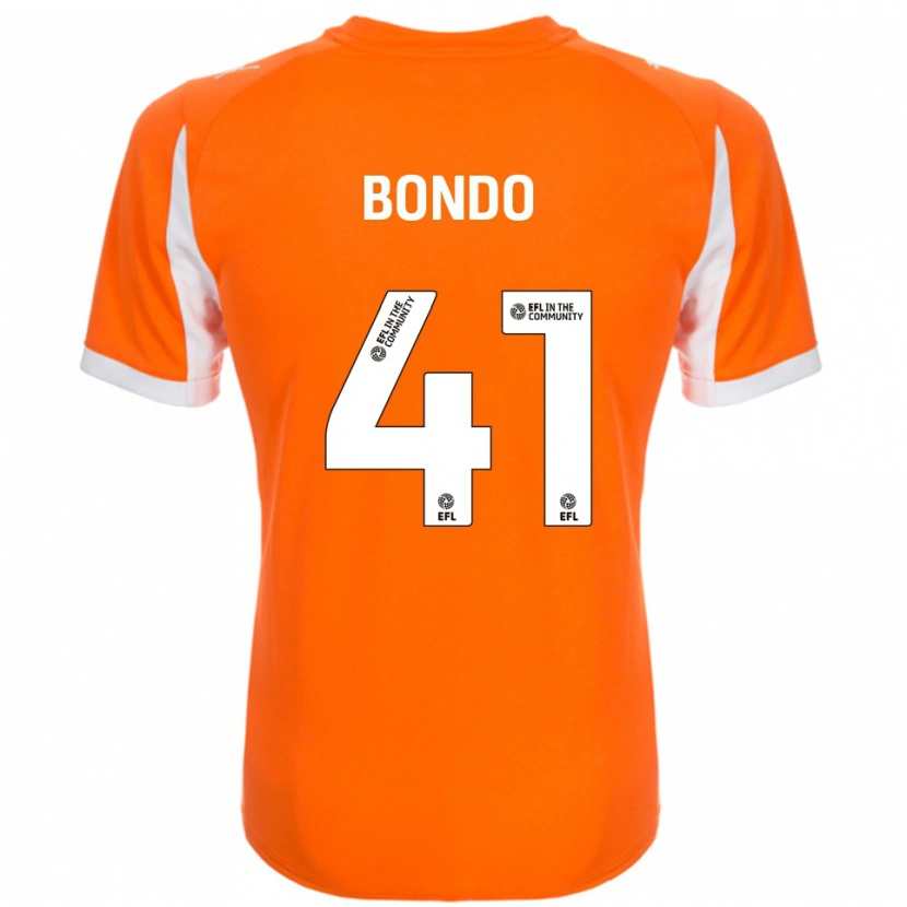 Danxen Hombre Camiseta Terry Bondo #41 Naranja Blanco 1ª Equipación 2025/26 La Camisa México