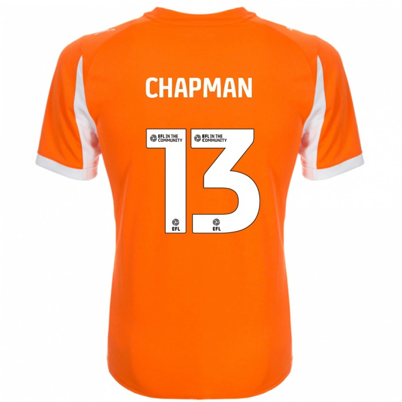 Danxen Hombre Camiseta Mackenzie Chapman #13 Naranja Blanco 1ª Equipación 2025/26 La Camisa México
