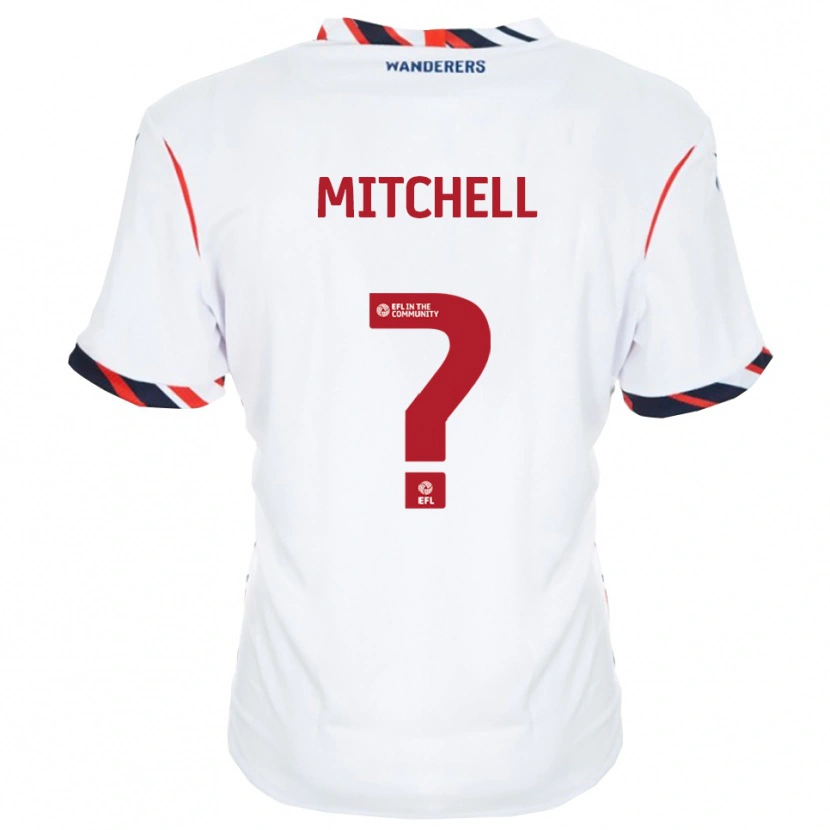Danxen Hombre Camiseta Maisy Mitchell #0 Blanco Rojo 1ª Equipación 2025/26 La Camisa México