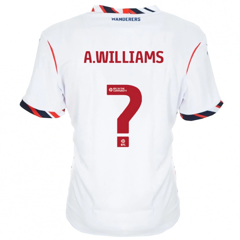 Danxen Hombre Camiseta Alexsis Williams #0 Blanco Rojo 1ª Equipación 2025/26 La Camisa México