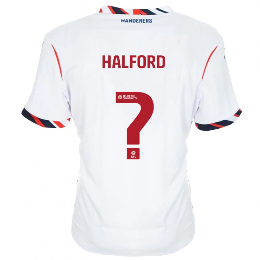 Danxen Hombre Camiseta Noah Halford #0 Blanco Rojo 1ª Equipación 2025/26 La Camisa México