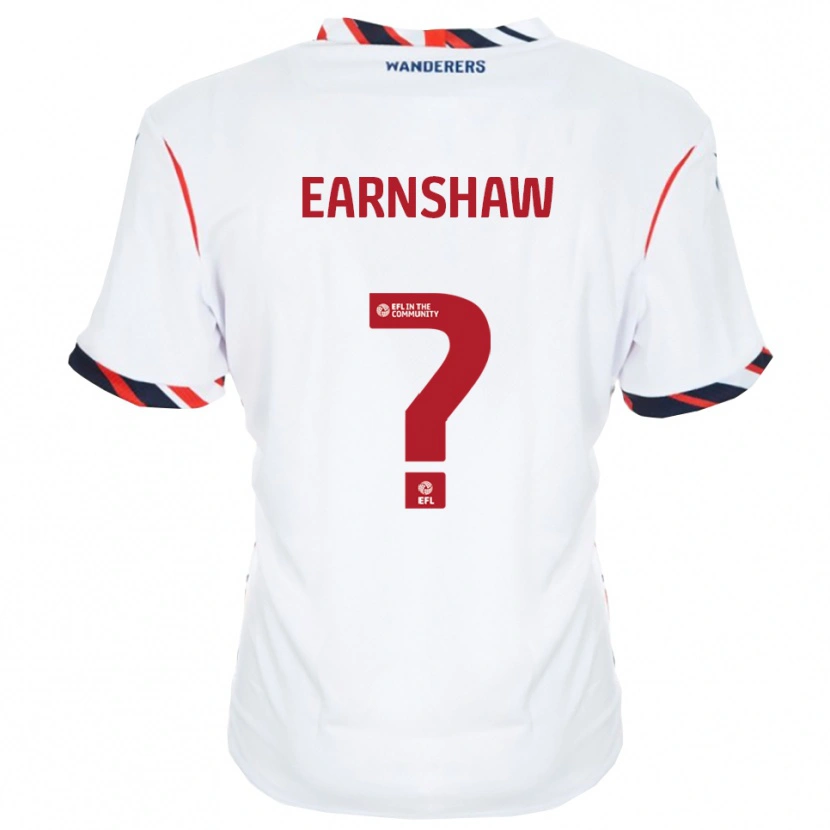 Danxen Hombre Camiseta Lucy Earnshaw #0 Blanco Rojo 1ª Equipación 2025/26 La Camisa México