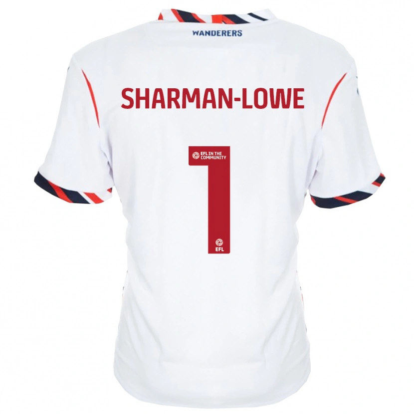 Danxen Hombre Camiseta Teddy Sharman-Lowe #1 Blanco Rojo 1ª Equipación 2025/26 La Camisa México