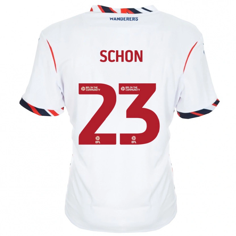 Danxen Hombre Camiseta Szabolcs Schön #23 Blanco Rojo 1ª Equipación 2025/26 La Camisa México