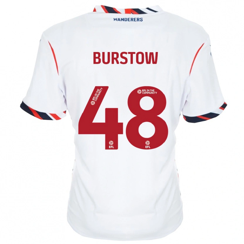 Danxen Hombre Camiseta Mason Burstow #48 Blanco Rojo 1ª Equipación 2025/26 La Camisa México