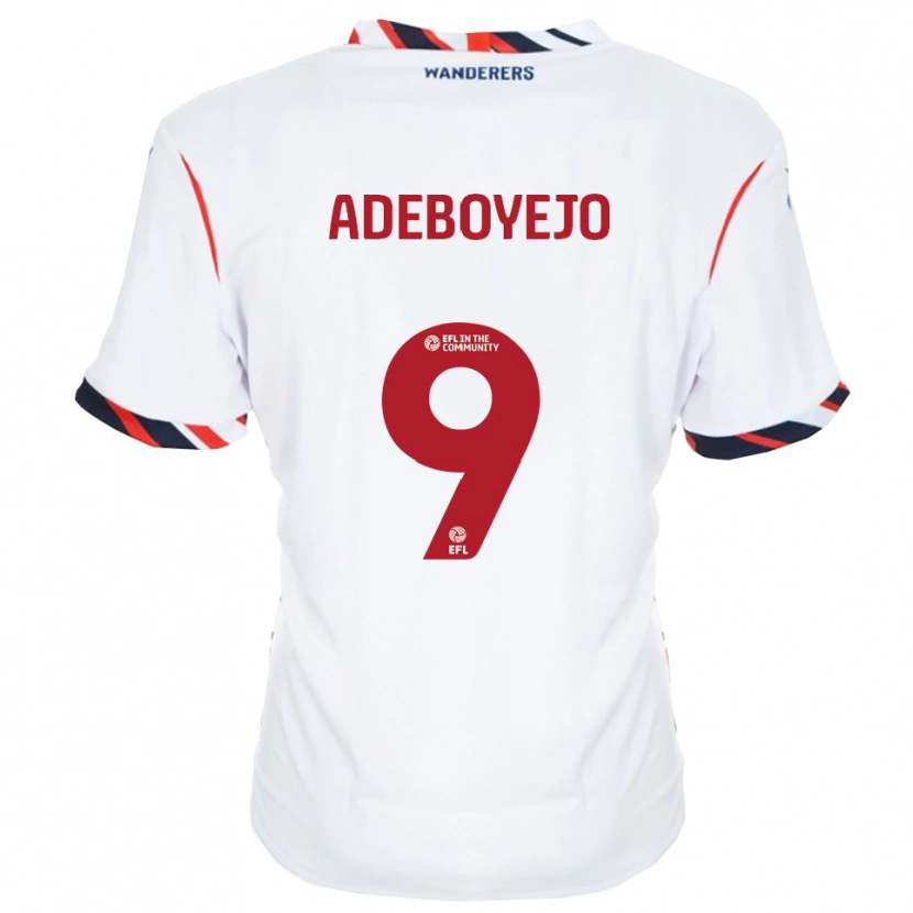 Danxen Hombre Camiseta Victor Adeboyejo #9 Blanco Rojo 1ª Equipación 2025/26 La Camisa México