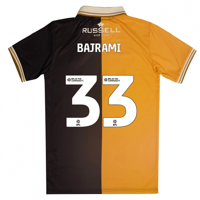 Danxen Hombre Camiseta Geraldo Bajrami #33 Amarillo Negro 1ª Equipación 2025/26 La Camisa México