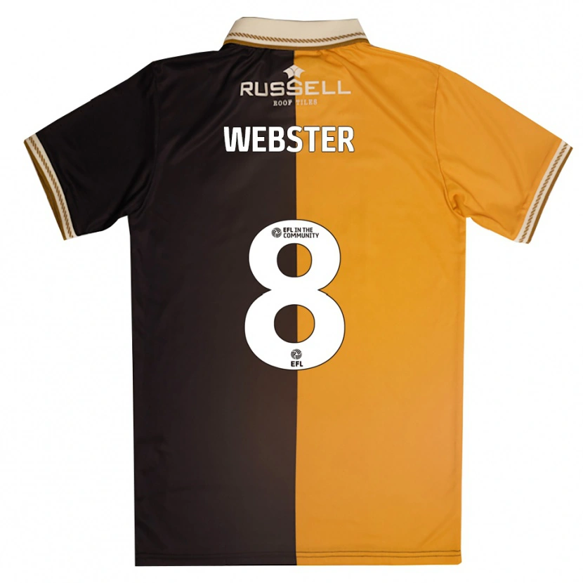 Danxen Hombre Camiseta Charlie Webster #8 Amarillo Negro 1ª Equipación 2025/26 La Camisa México