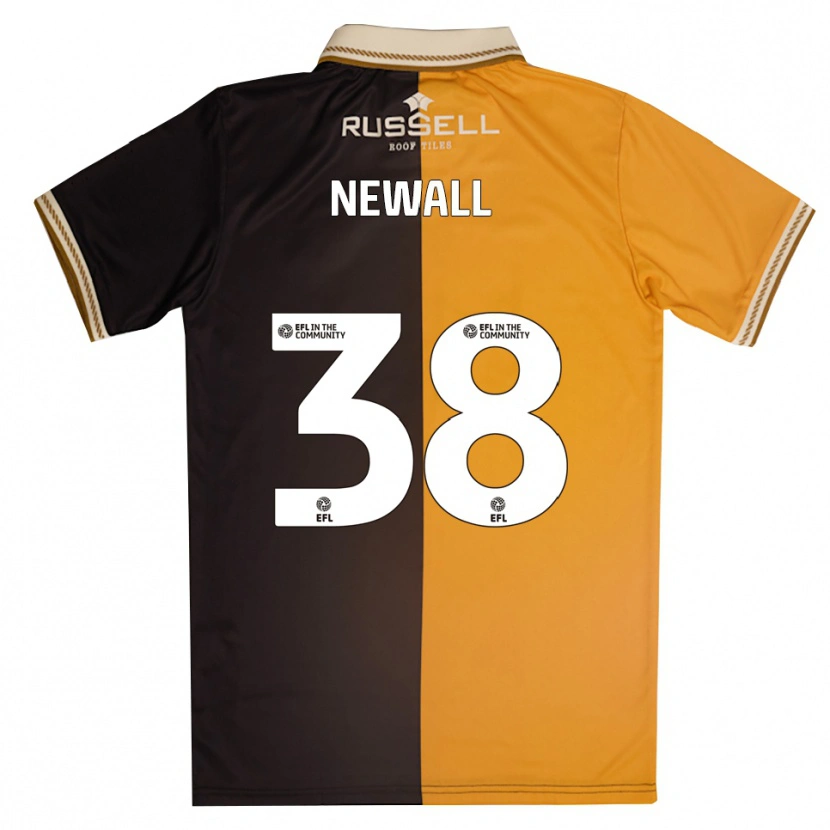 Danxen Hombre Camiseta Jack Newall #38 Amarillo Negro 1ª Equipación 2025/26 La Camisa México