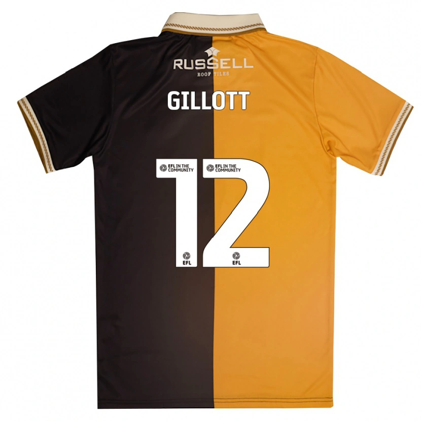 Danxen Hombre Camiseta Emily Gillott #12 Amarillo Negro 1ª Equipación 2025/26 La Camisa México