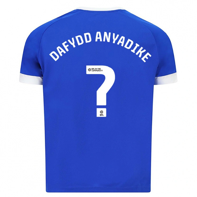Danxen Hombre Camiseta Noah Dafydd Anyadike #0 Azul Blanco 1ª Equipación 2025/26 La Camisa México