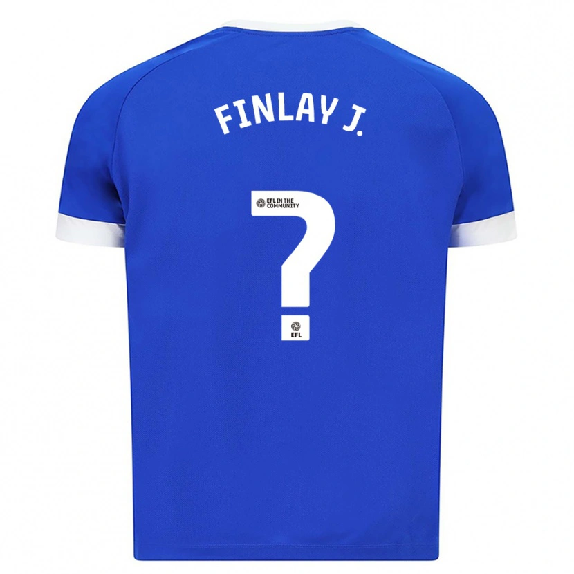 Danxen Hombre Camiseta Finlay Johnson #0 Azul Blanco 1ª Equipación 2025/26 La Camisa México