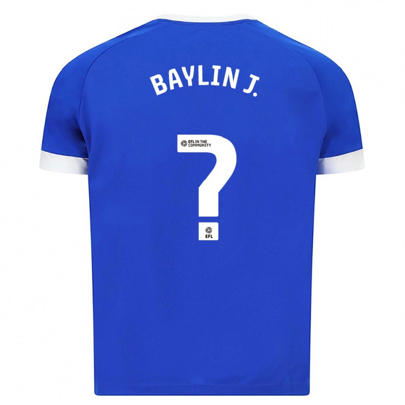 Danxen Hombre Camiseta Baylin Johnson #0 Azul Blanco 1ª Equipación 2025/26 La Camisa México