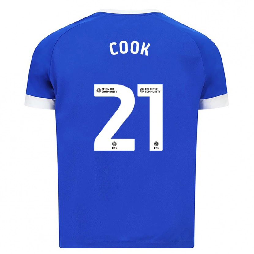 Danxen Hombre Camiseta Mikayla Cook #21 Azul Blanco 1ª Equipación 2025/26 La Camisa México