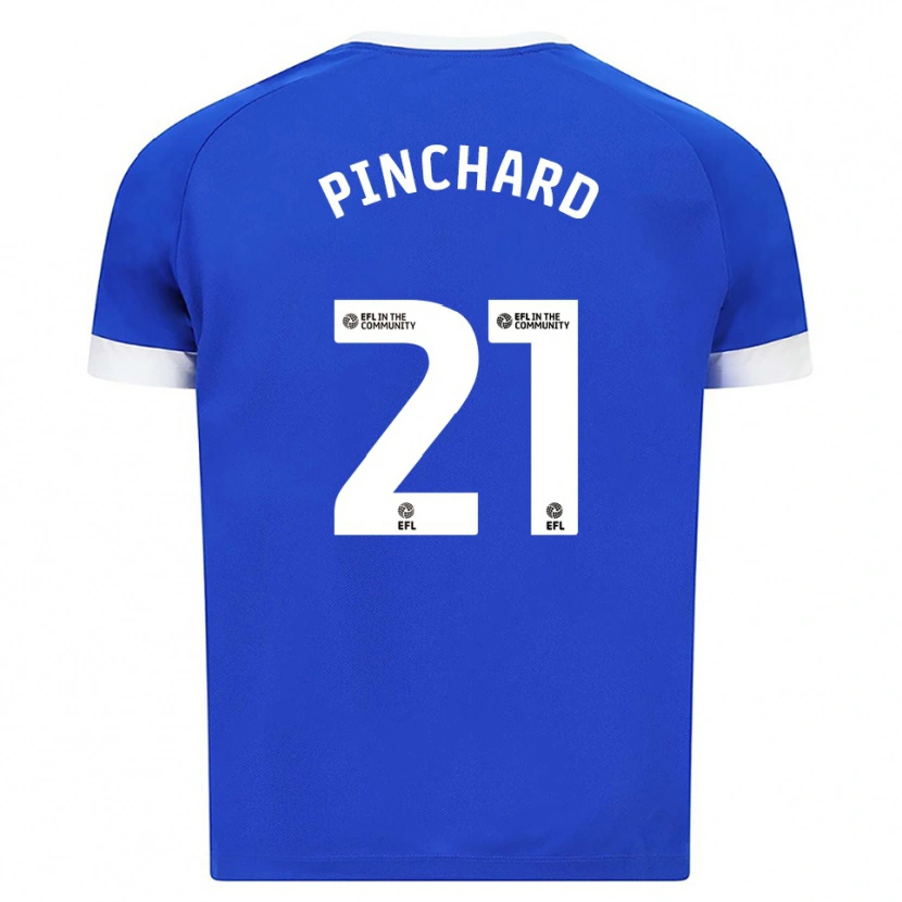 Danxen Hombre Camiseta Cerys Pinchard #21 Azul Blanco 1ª Equipación 2025/26 La Camisa México