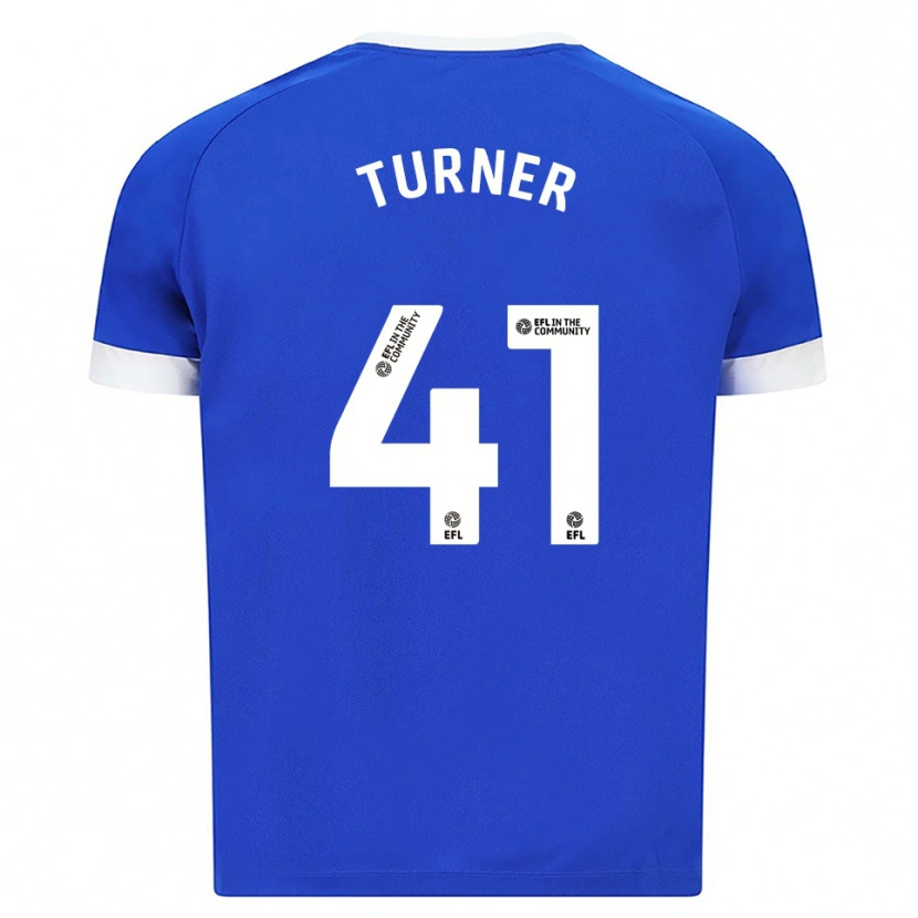 Danxen Hombre Camiseta Matthew Turner #41 Azul Blanco 1ª Equipación 2025/26 La Camisa México