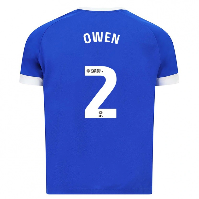 Danxen Hombre Camiseta Lisa Owen #2 Azul Blanco 1ª Equipación 2025/26 La Camisa México