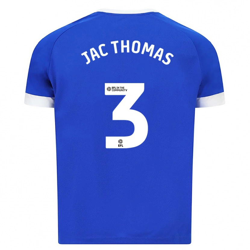 Danxen Hombre Camiseta Jac Thomas #3 Azul Blanco 1ª Equipación 2025/26 La Camisa México