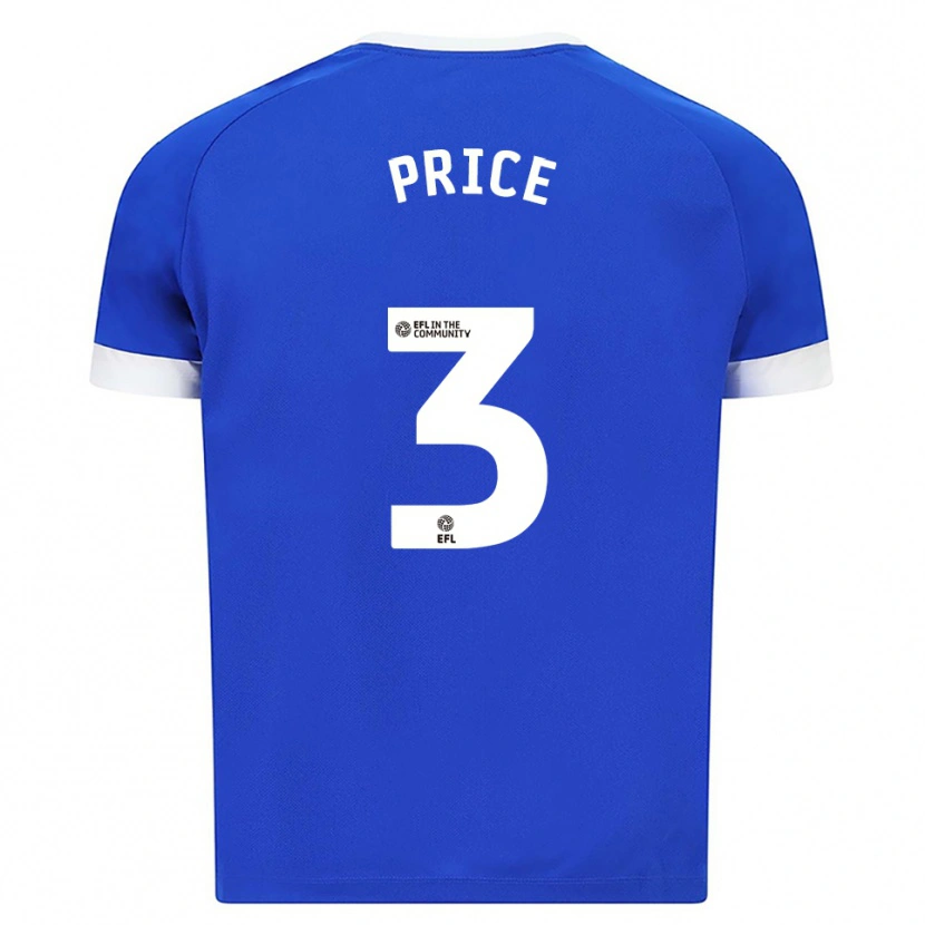Danxen Hombre Camiseta Ffion Price #3 Azul Blanco 1ª Equipación 2025/26 La Camisa México