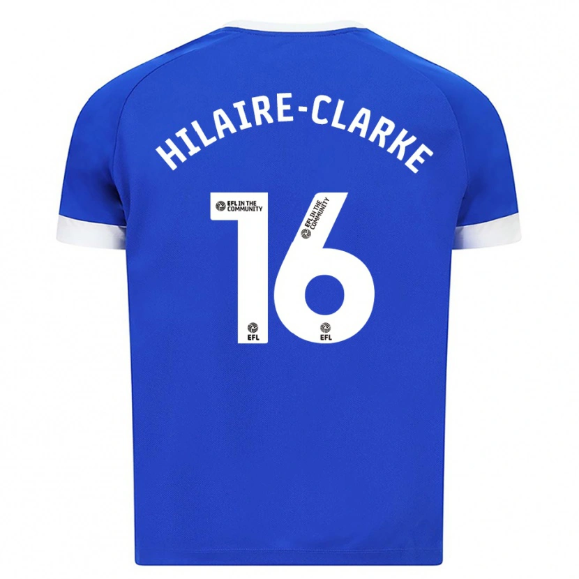 Danxen Hombre Camiseta Riley Hilaire-Clarke #16 Azul Blanco 1ª Equipación 2025/26 La Camisa México