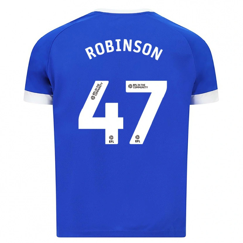 Danxen Hombre Camiseta Callum Robinson #47 Azul Blanco 1ª Equipación 2025/26 La Camisa México