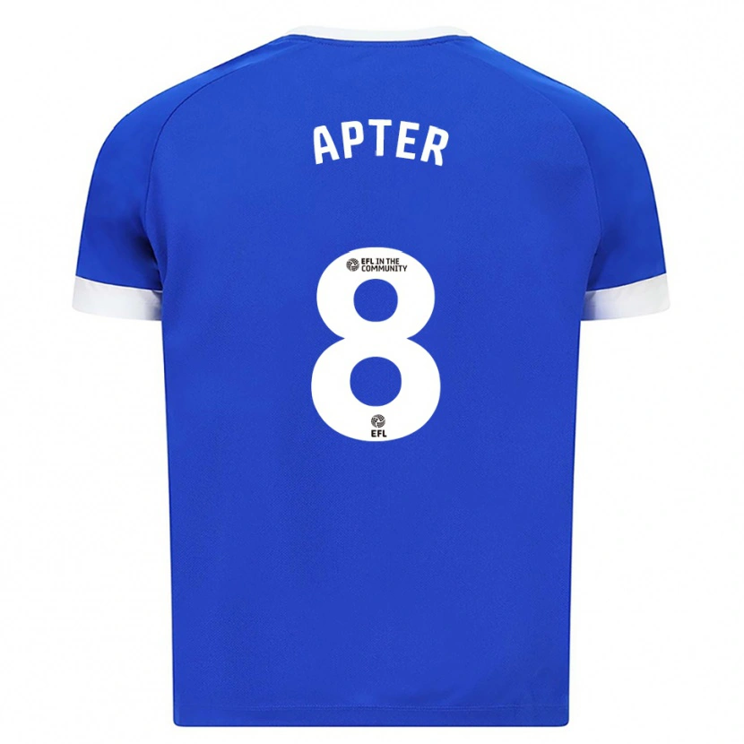 Danxen Hombre Camiseta Matthew Apter #8 Azul Blanco 1ª Equipación 2025/26 La Camisa México