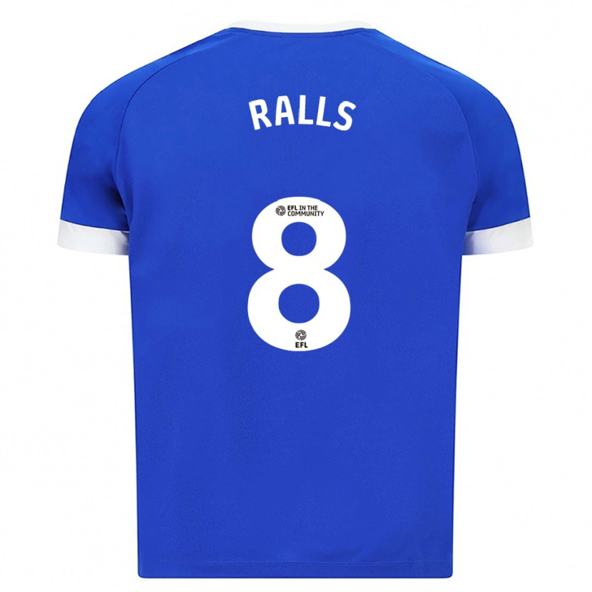 Danxen Hombre Camiseta Joe Ralls #8 Azul Blanco 1ª Equipación 2025/26 La Camisa México