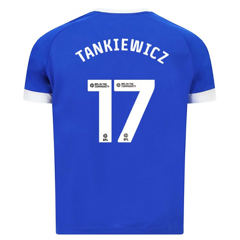 Danxen Hombre Camiseta Rob Tankiewicz #17 Azul Blanco 1ª Equipación 2025/26 La Camisa México