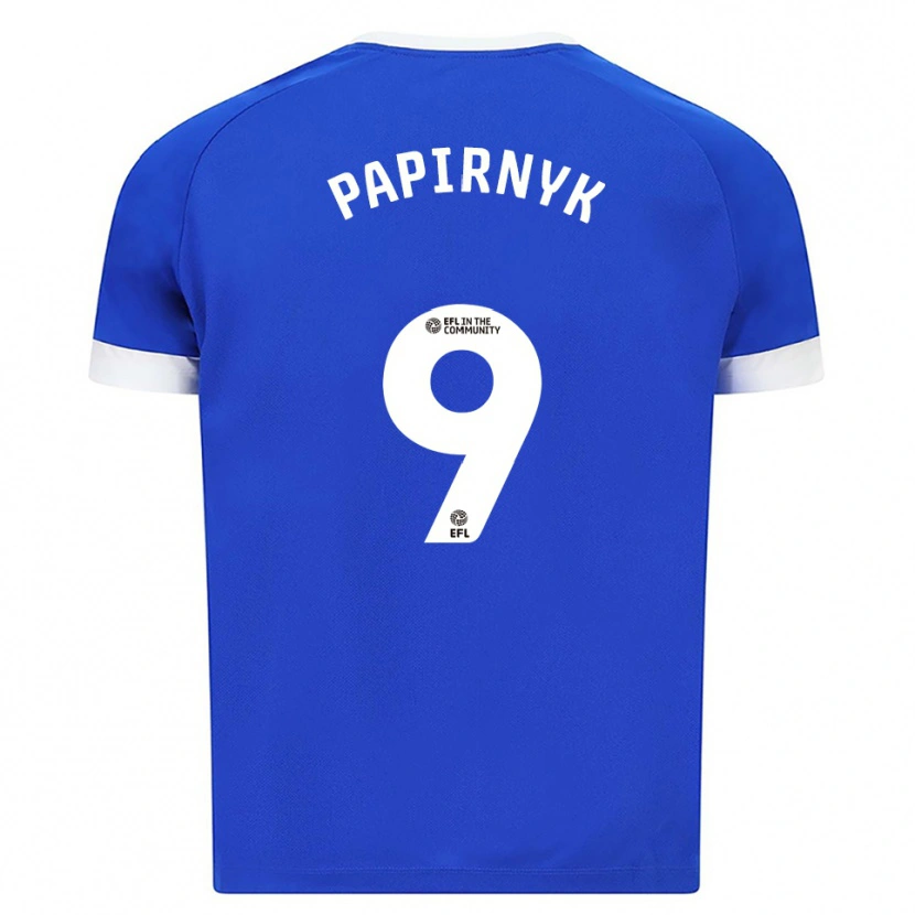 Danxen Hombre Camiseta Leo Papirnyk #9 Azul Blanco 1ª Equipación 2025/26 La Camisa México
