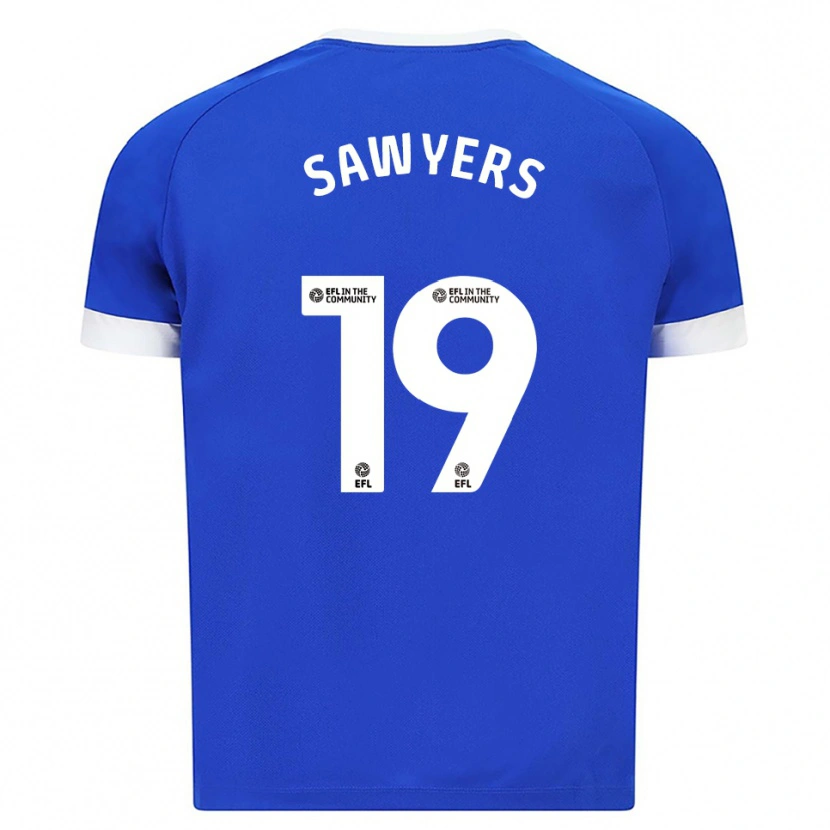 Danxen Hombre Camiseta Romaine Sawyers #19 Azul Blanco 1ª Equipación 2025/26 La Camisa México