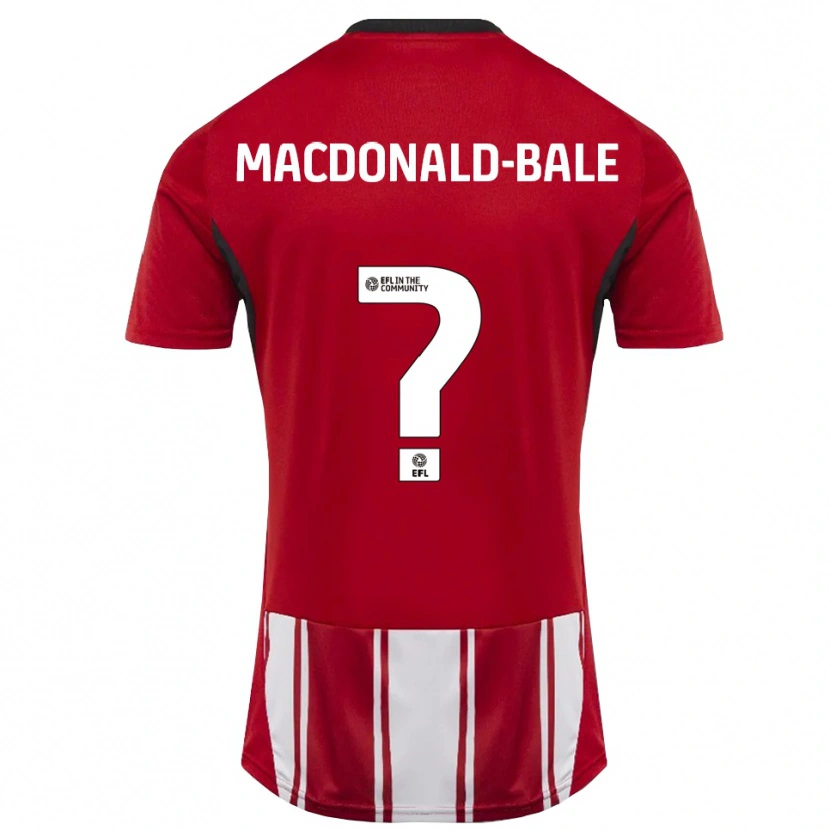 Danxen Hombre Camiseta Paige Macdonald-Bale #0 Rojo Blanco Negro 1ª Equipación 2025/26 La Camisa México
