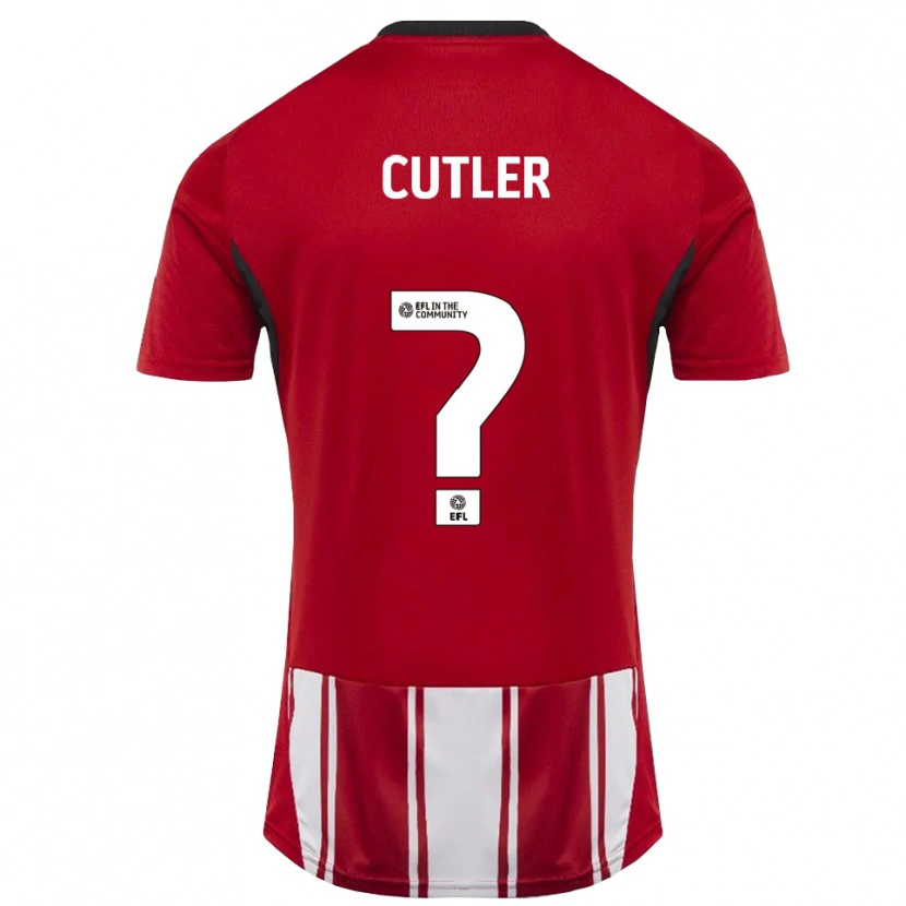 Danxen Hombre Camiseta Theo Cutler #0 Rojo Blanco Negro 1ª Equipación 2025/26 La Camisa México