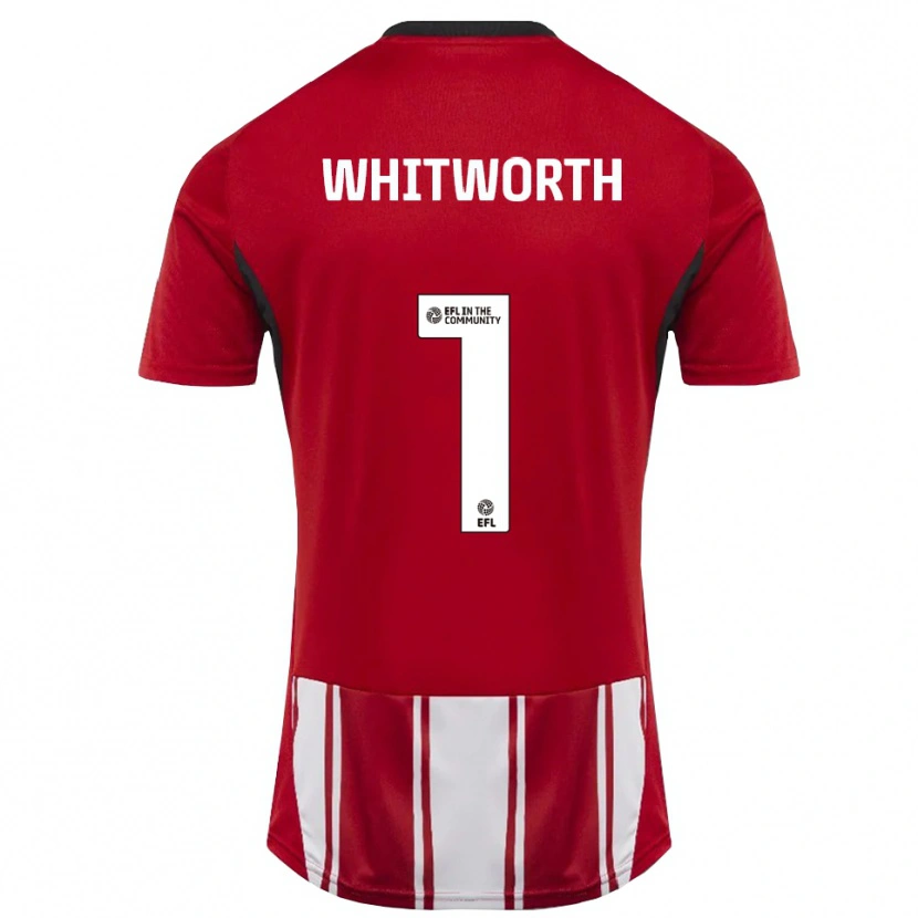 Danxen Hombre Camiseta Joe Whitworth #1 Rojo Blanco Negro 1ª Equipación 2025/26 La Camisa México