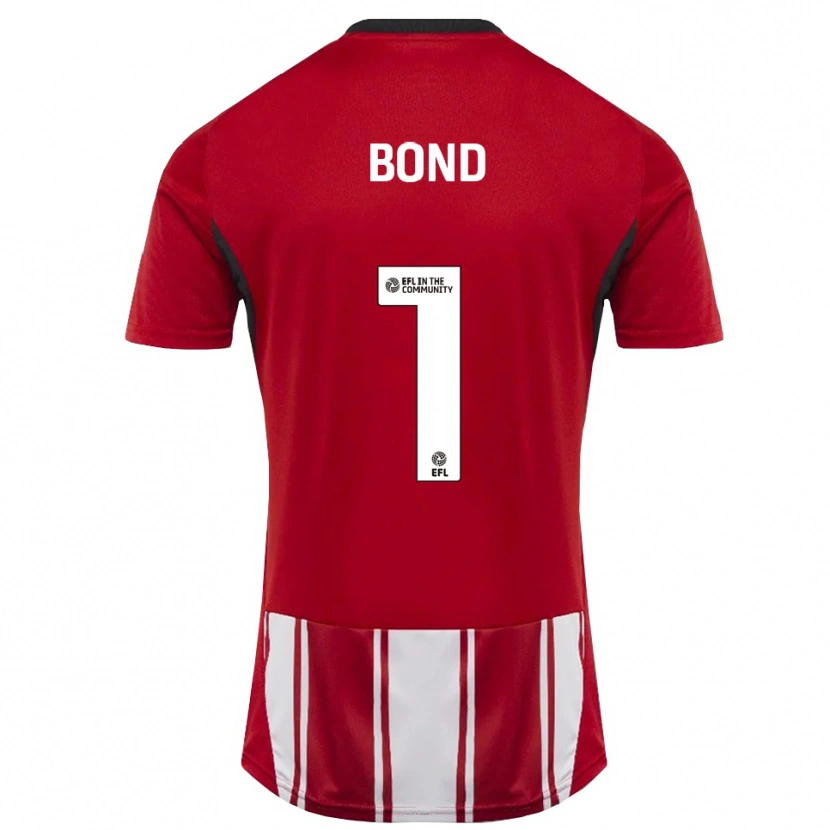 Danxen Hombre Camiseta Abbi Bond #1 Rojo Blanco Negro 1ª Equipación 2025/26 La Camisa México
