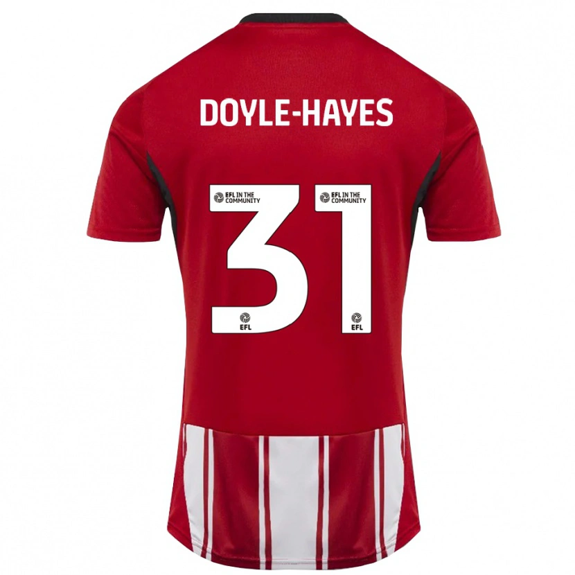 Danxen Hombre Camiseta Jake Doyle-Hayes #31 Rojo Blanco Negro 1ª Equipación 2025/26 La Camisa México