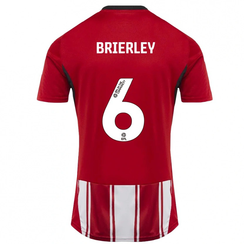 Danxen Hombre Camiseta Ethan Brierley #6 Rojo Blanco Negro 1ª Equipación 2025/26 La Camisa México
