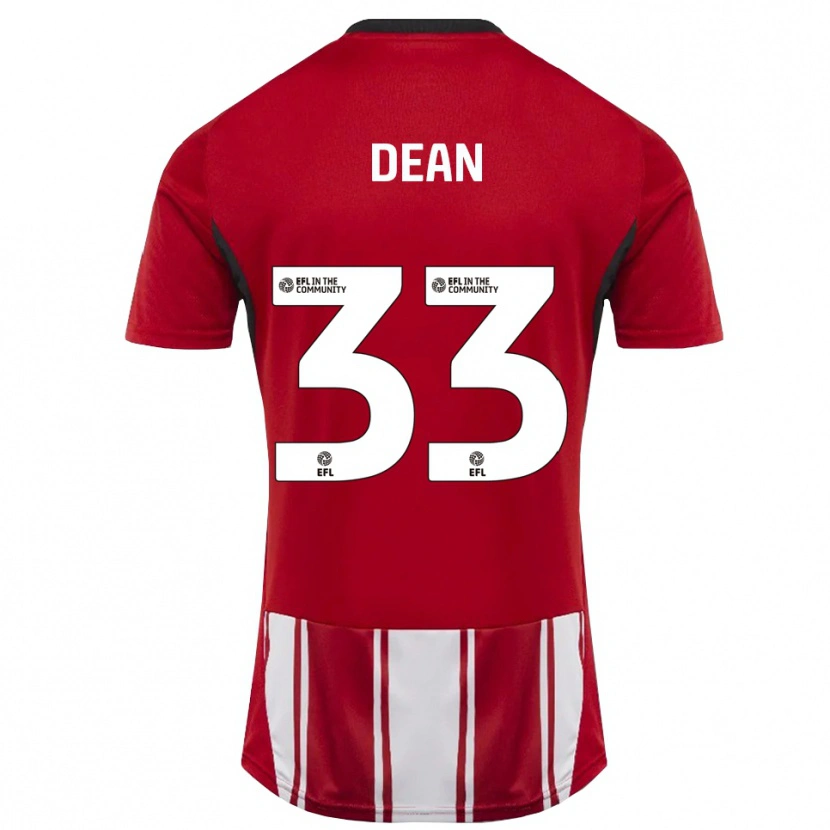 Danxen Hombre Camiseta Tom Dean #33 Rojo Blanco Negro 1ª Equipación 2025/26 La Camisa México