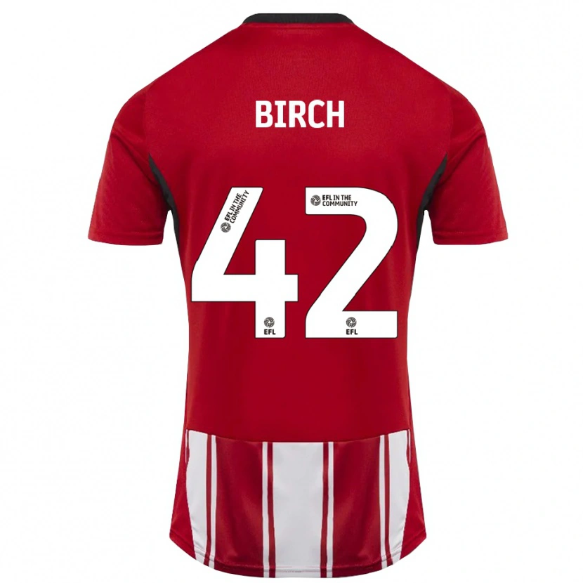 Danxen Hombre Camiseta George Birch #42 Rojo Blanco Negro 1ª Equipación 2025/26 La Camisa México