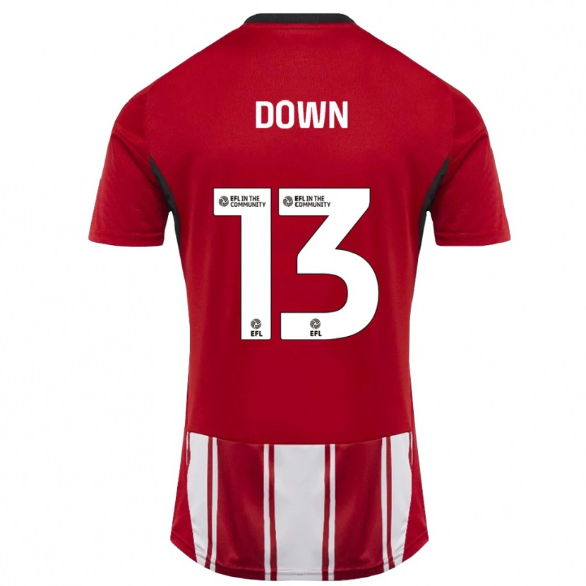 Danxen Hombre Camiseta Sam Down #13 Rojo Blanco Negro 1ª Equipación 2025/26 La Camisa México