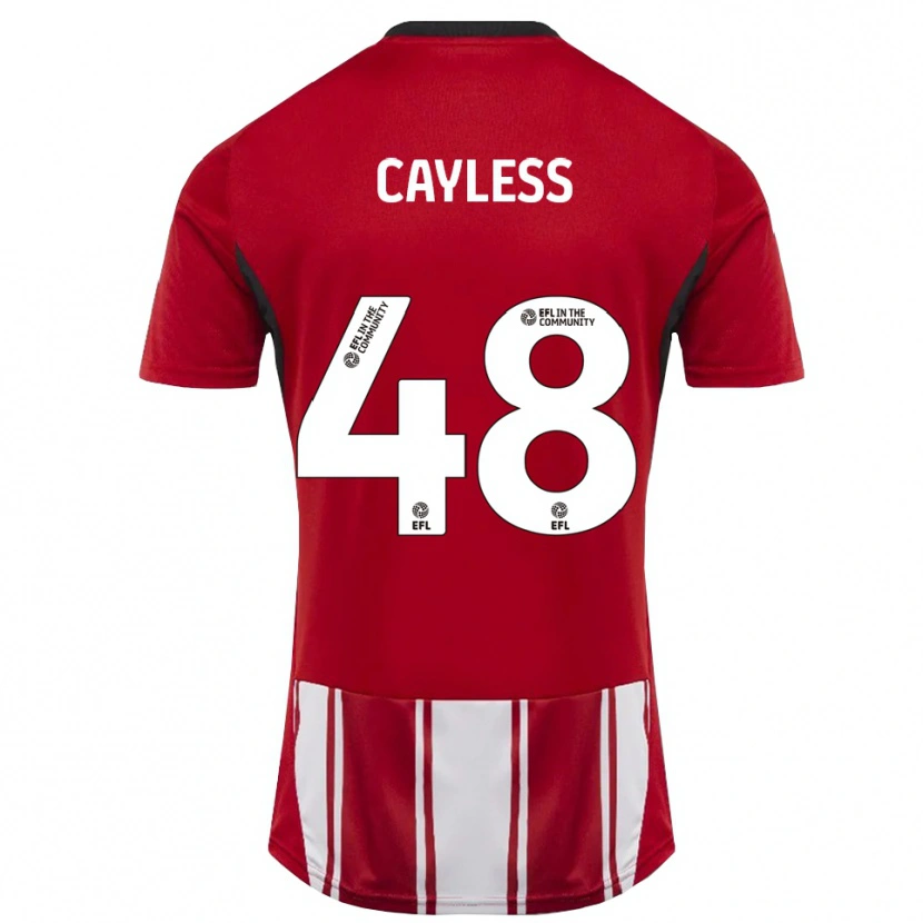 Danxen Hombre Camiseta Louie Cayless #48 Rojo Blanco Negro 1ª Equipación 2025/26 La Camisa México