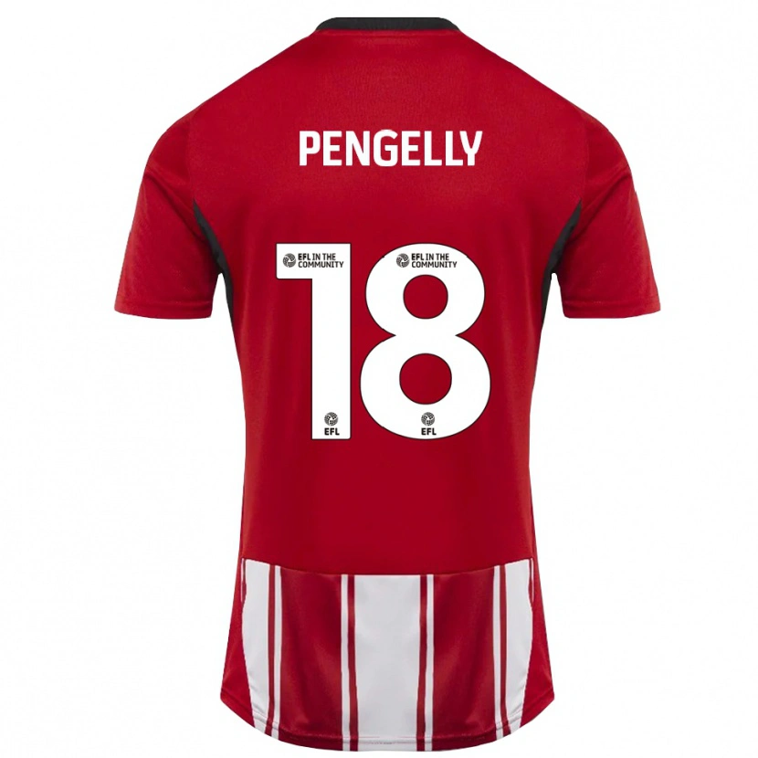 Danxen Hombre Camiseta Connie Pengelly #18 Rojo Blanco Negro 1ª Equipación 2025/26 La Camisa México