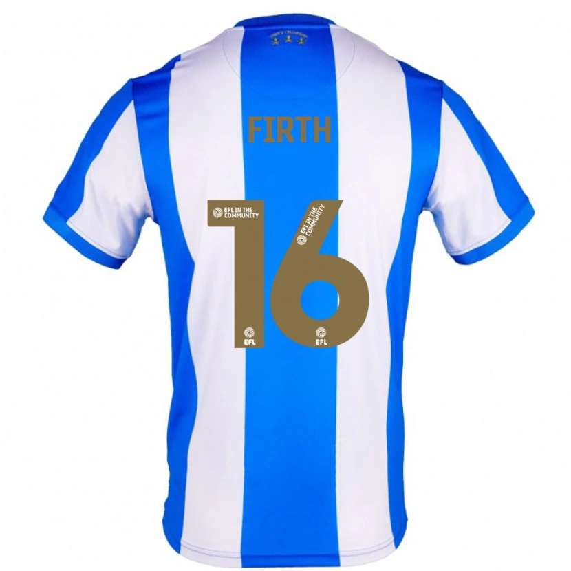 Danxen Hombre Camiseta Molly Firth #16 Azul Blanco 1ª Equipación 2025/26 La Camisa México
