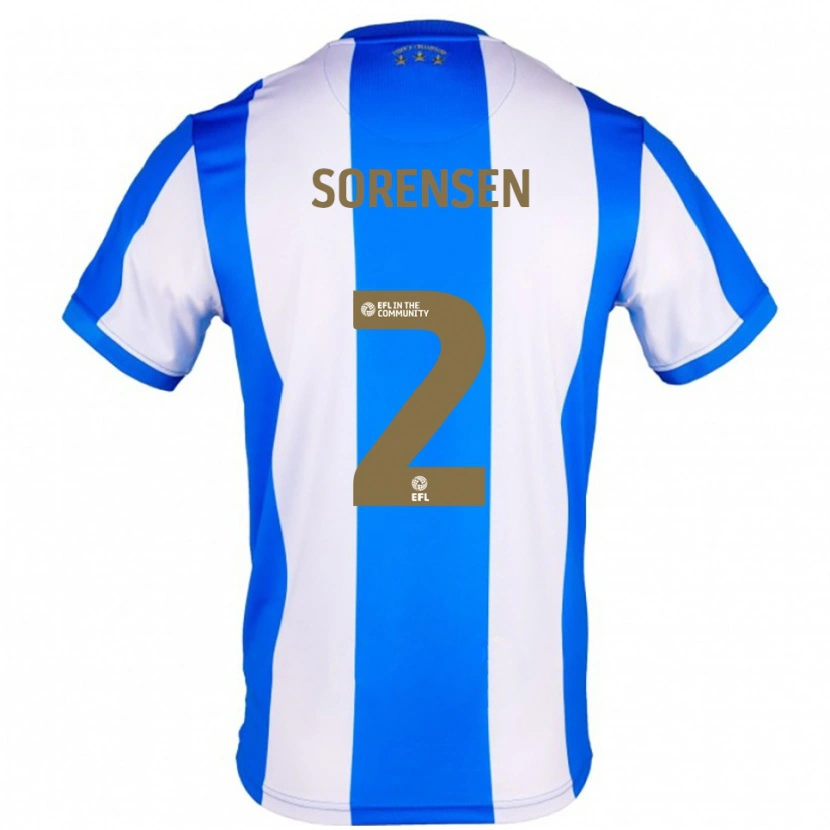 Danxen Hombre Camiseta Lasse Sørensen #2 Azul Blanco 1ª Equipación 2025/26 La Camisa México