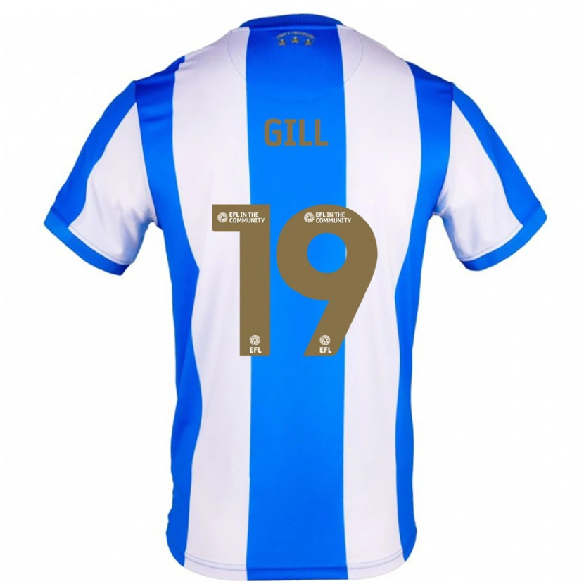 Danxen Hombre Camiseta Charlotte Gill #19 Azul Blanco 1ª Equipación 2025/26 La Camisa México
