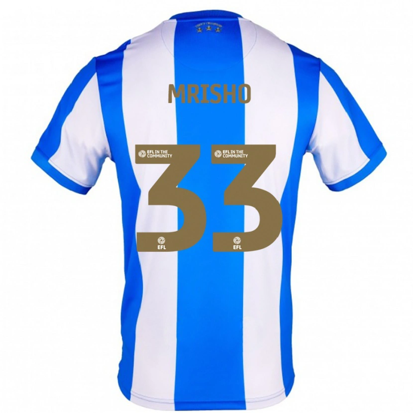 Danxen Hombre Camiseta Omari Mrisho #33 Azul Blanco 1ª Equipación 2025/26 La Camisa México