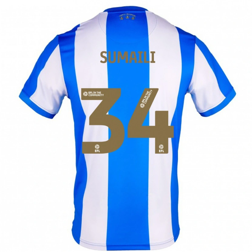 Danxen Hombre Camiseta Falone Sumaili #34 Azul Blanco 1ª Equipación 2025/26 La Camisa México